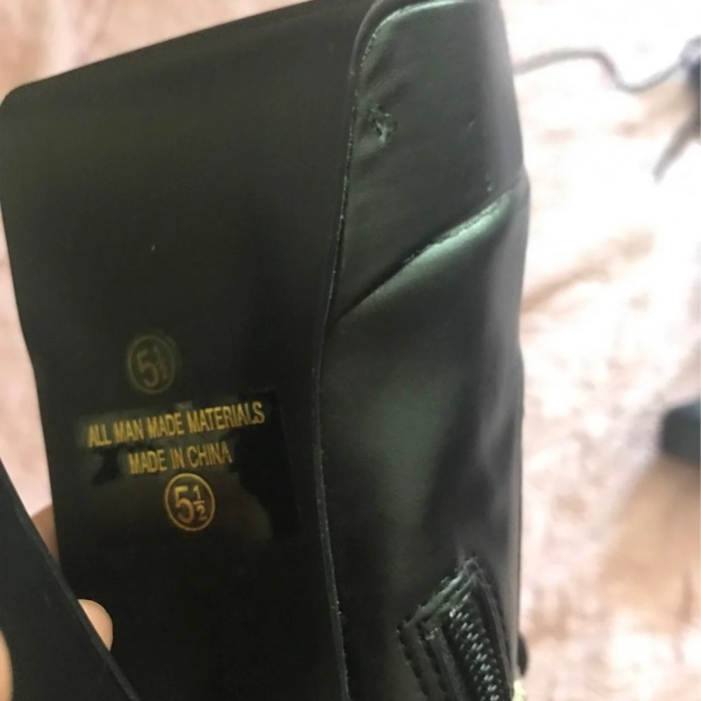 faux leather stiletto boots - Picture 4 of 4